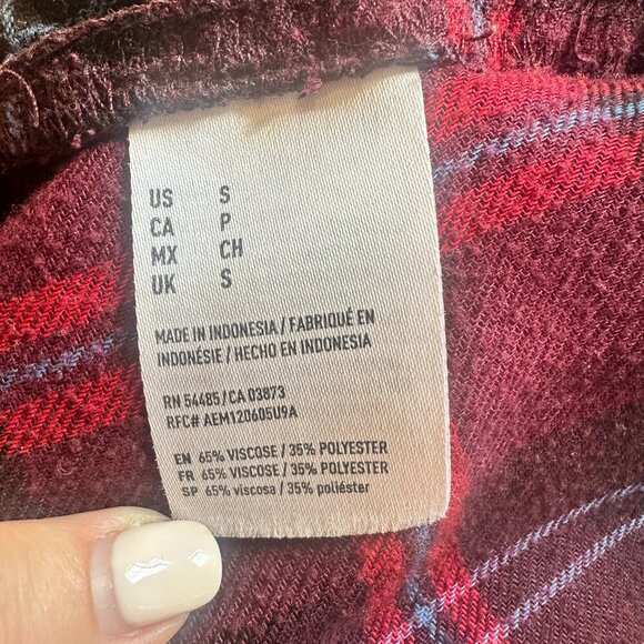 AMERICAN EAGLE SET of 2 Flannels - XS/S - Picture 10 of 10